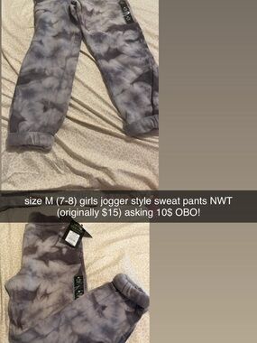 Target Gray Tie-Dye Girls Jogger Sweatpants